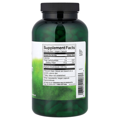 Swanson, Psyllium Husks, 610 mg, 300 Vegan Capsules