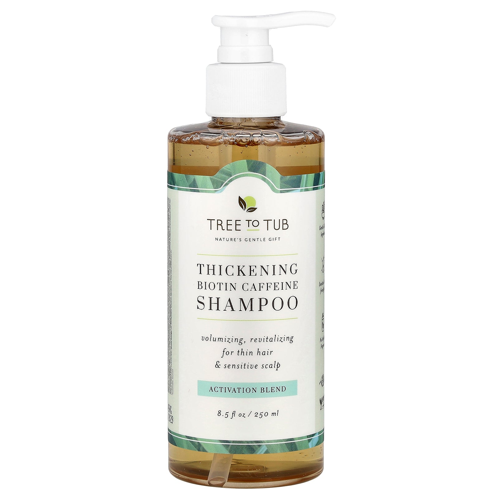 Tree To Tub, Thickening Biotin Caffeine Shampoo, Activation Blend , 8.5 fl oz (250 ml)