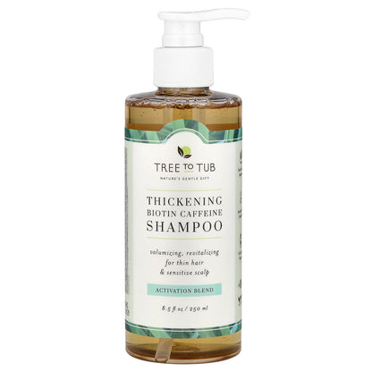 Tree To Tub, Thickening Biotin Caffeine Shampoo, Activation Blend , 8.5 fl oz (250 ml)