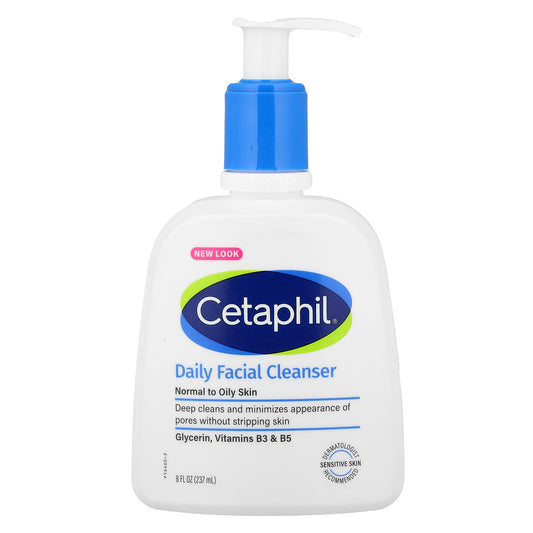 Cetaphil, Daily Facial Cleanser, Normal to Oily Skin, 8 fl oz (237 ml)