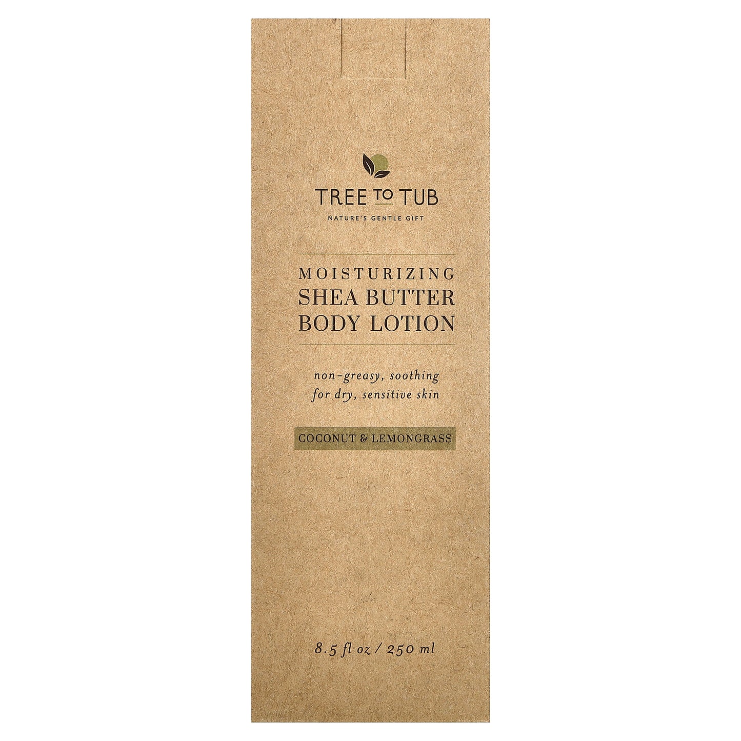 Tree To Tub, Moisturizing Shea Butter Body Lotion, Coconut & Lemongrass, 8.5 fl oz (250 ml)