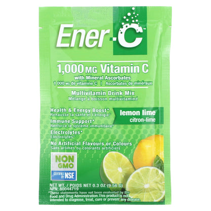 Ener-C, Vitamin C, Multivitamin Drink Mix, Lemon Lime, 1,000 mg, 30 Packets, 0.3 oz (9.56 g) Each