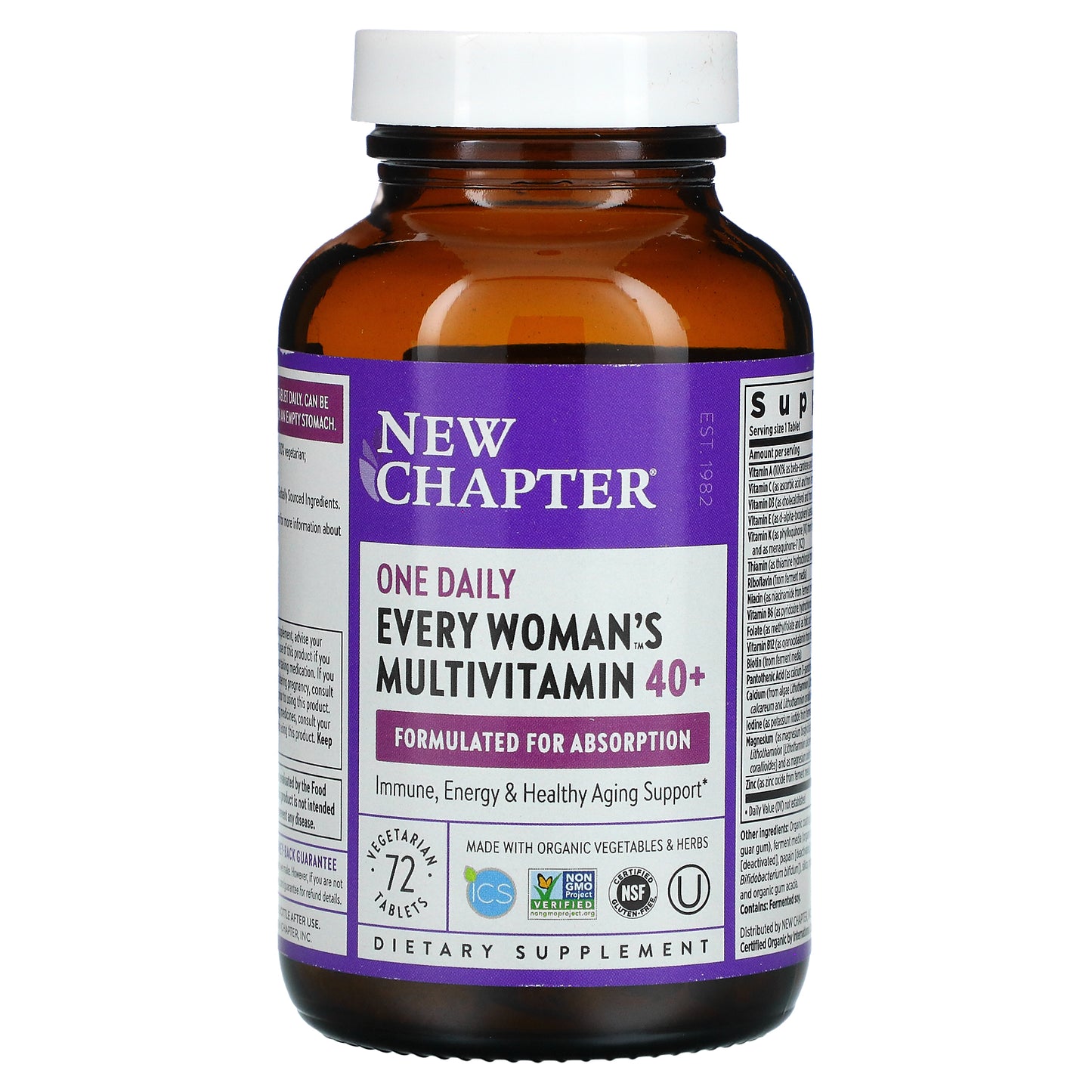 New Chapter, Every Woman's One Daily 40+ Multivitamin, 72 Vegetarian Tablets