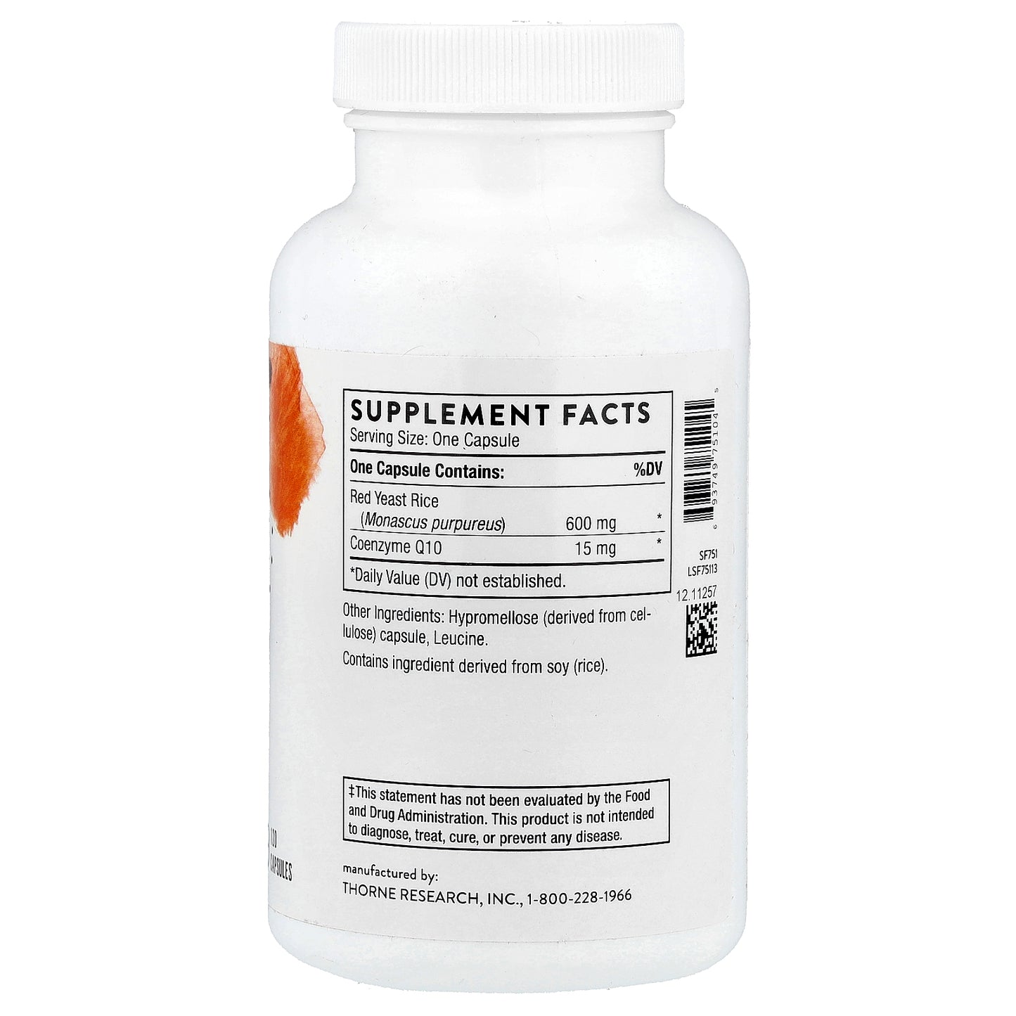 Thorne, Red Yeast Rice + CoQ10, 120 Capsules