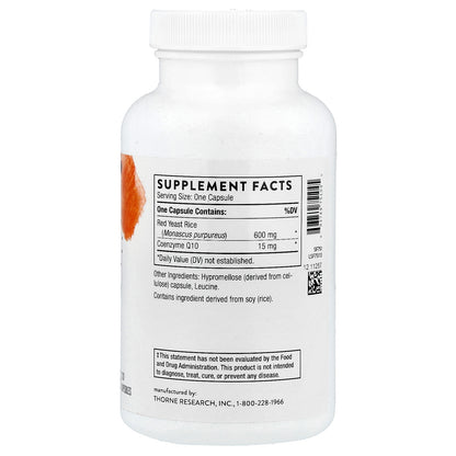 Thorne, Red Yeast Rice + CoQ10, 120 Capsules