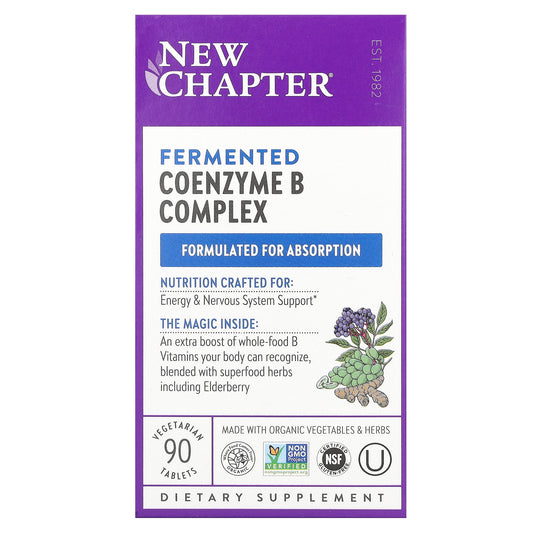 New Chapter, Fermented Coenzyme B Complex, 90 Vegetarian Tablets