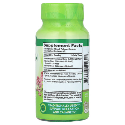 Nature's Truth, Valerian Root, 90 Quick Release Capsules (1,200 mg per Capsule)
