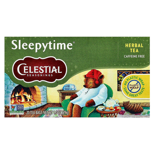Celestial Seasonings, Herbal Tea, Sleepytime®, Caffeine Free, 20 Tea Bags, 1 oz (29 g)