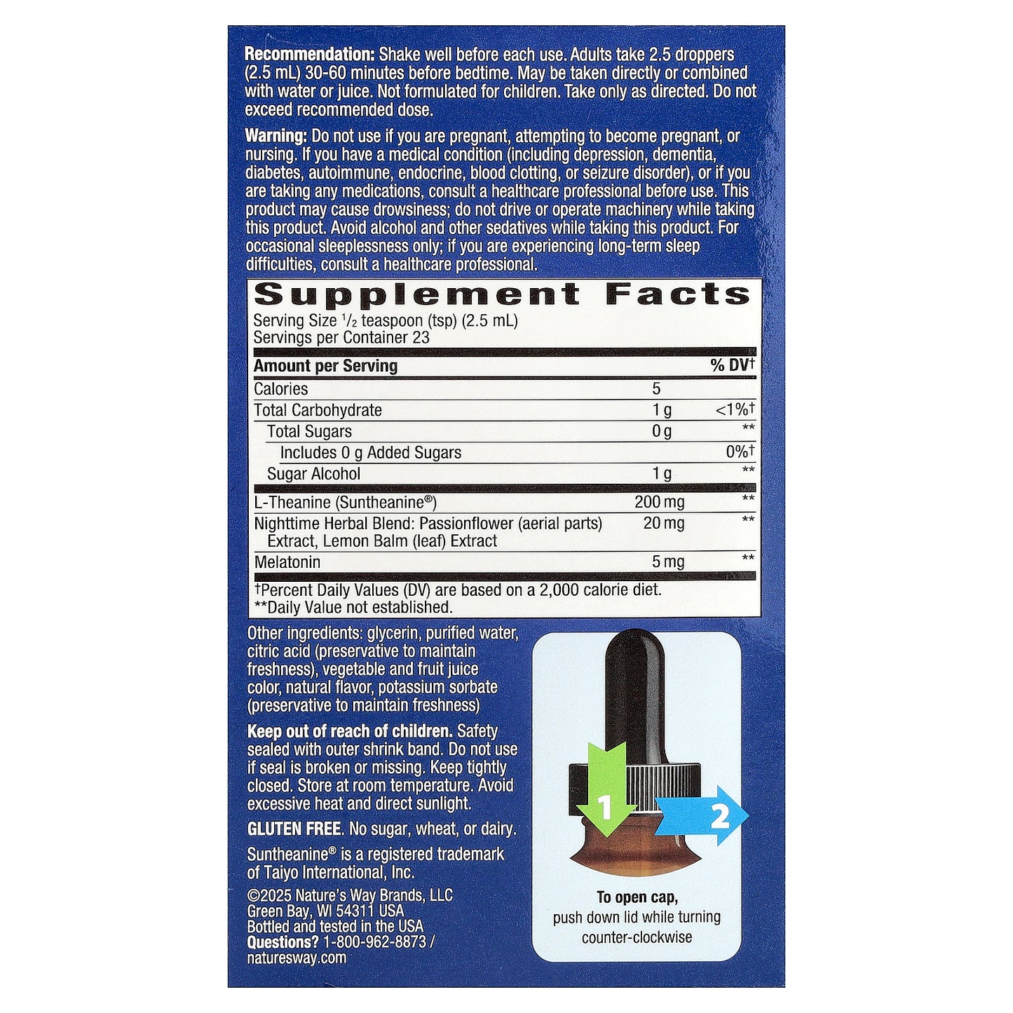 Nature's Way, Sleep Tonight™, Melatonin Drops, Cherry , 2 fl oz ( 59 ml)