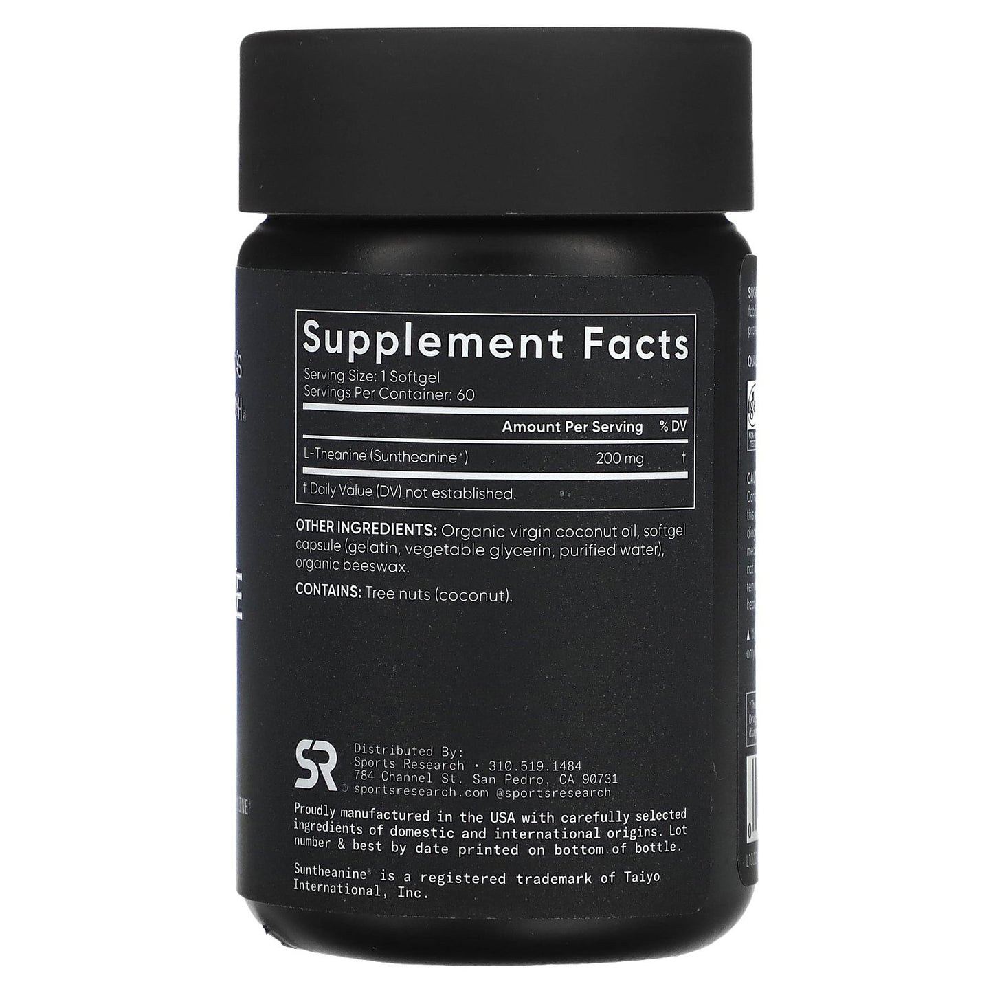 Sports Research, L-Theanine, 200 mg, 60 Softgels