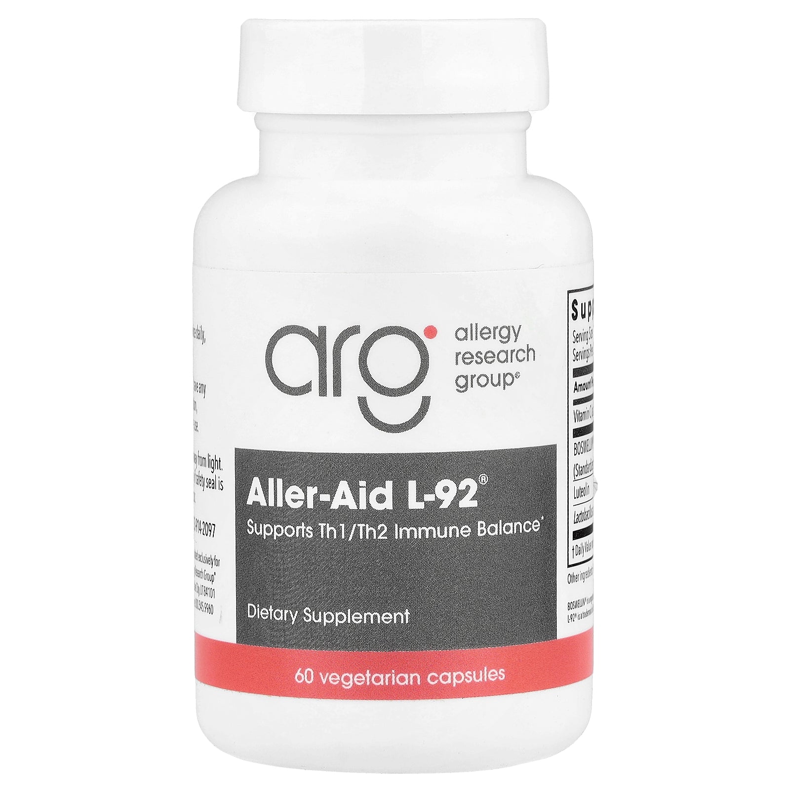 Allergy Research Group, Aller-Aid L-92® , 60 Vegetarian Capsules