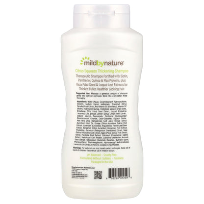 Mild By Nature, Thickening Shampoo, B-Complex + Biotin, Citrus Squeeze, 16 fl oz (473 ml)