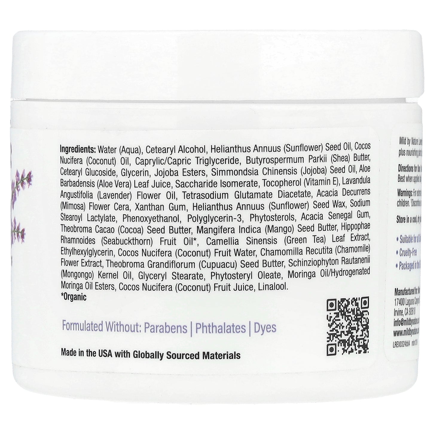 Mild By Nature, Lavender Body Butter, 4 oz (114 g)