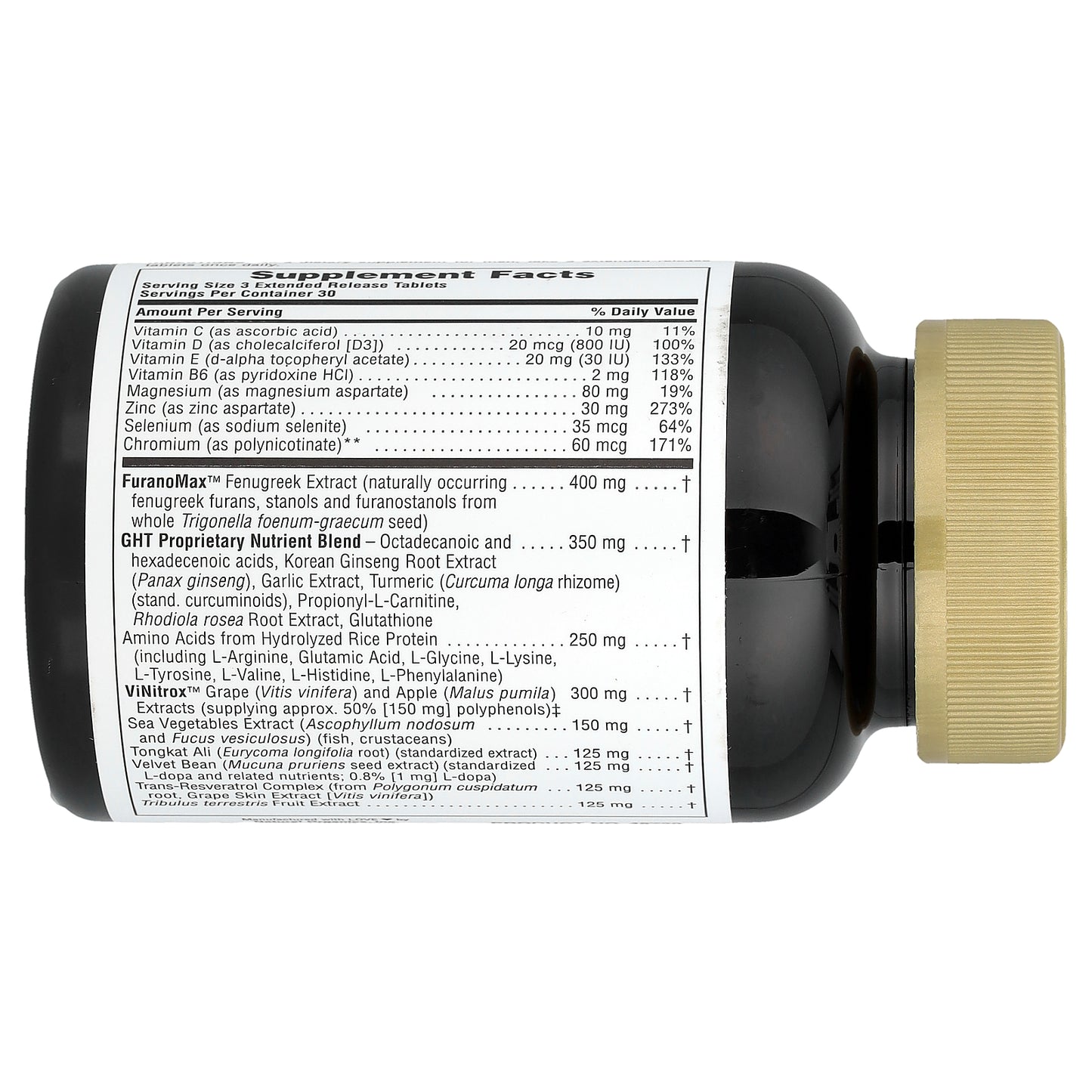 NaturesPlus, Ultra GHT Male, 90 Extended Release Tablets