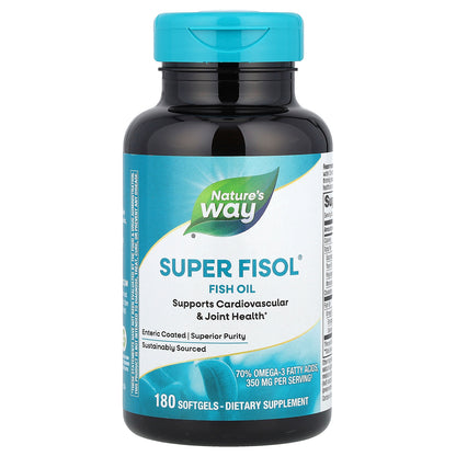 Nature's Way, Super Fisol® Fish Oil, 350 mg, 180 Softgels