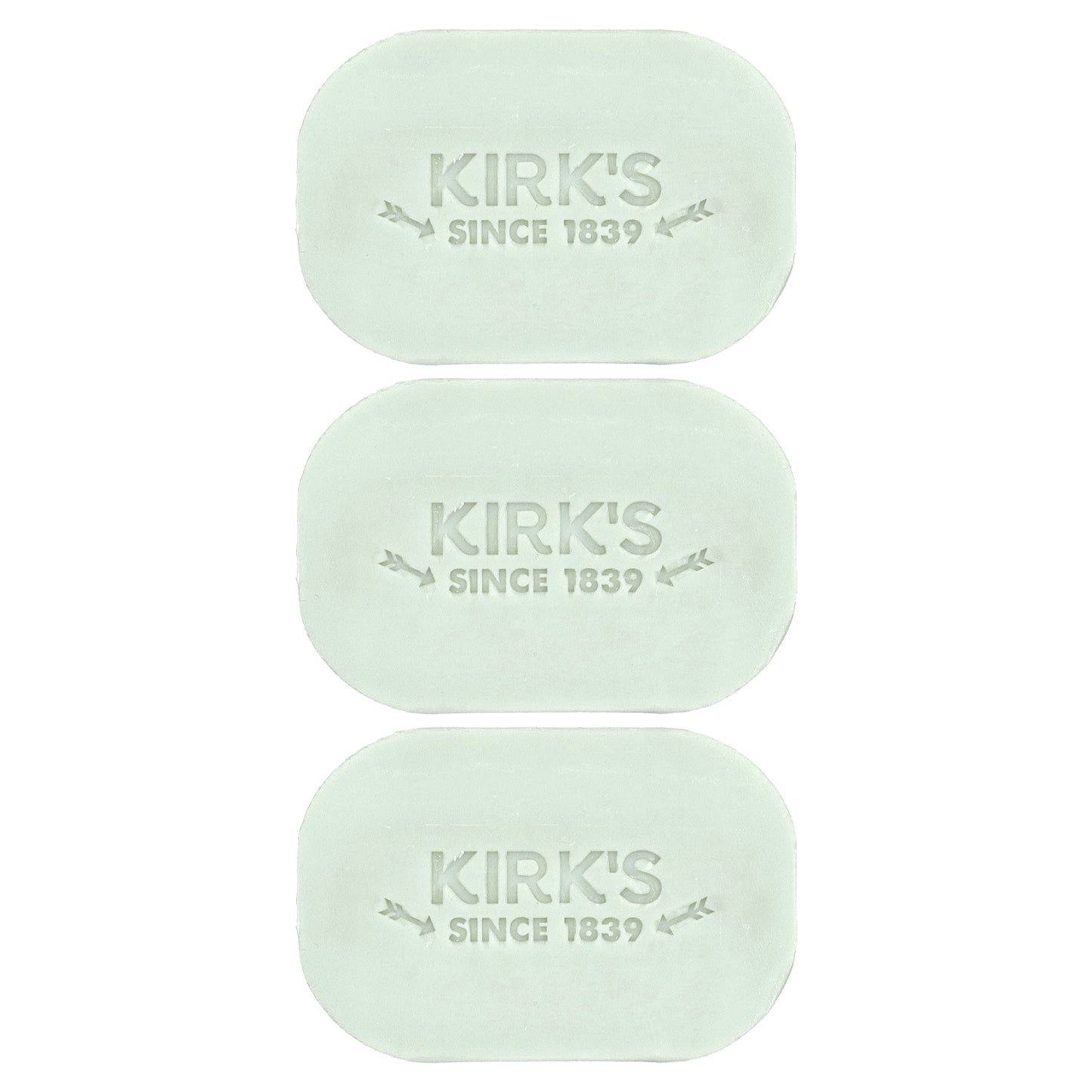 Kirk's, 100% Premium Coconut Oil Castile Bar Soap, Soothing Aloe Vera, 3 Bars, 4 oz (113 g) Each