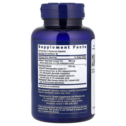 Life Extension, Adrenal Energy Formula, 60 Vegetarian Capsules