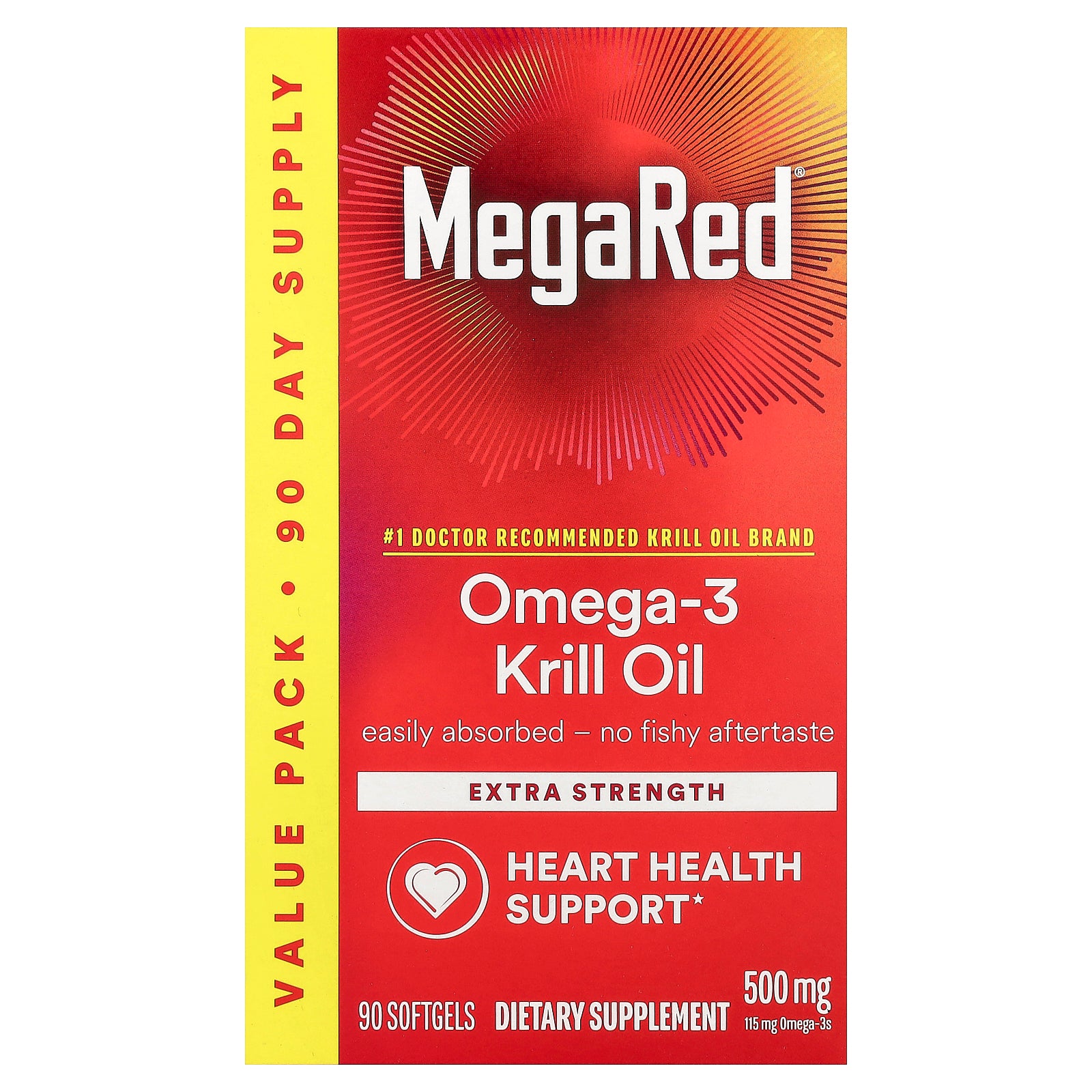 Schiff, MegaRed®, Omega-3 Krill Oil, 500 mg, 90 Softgels