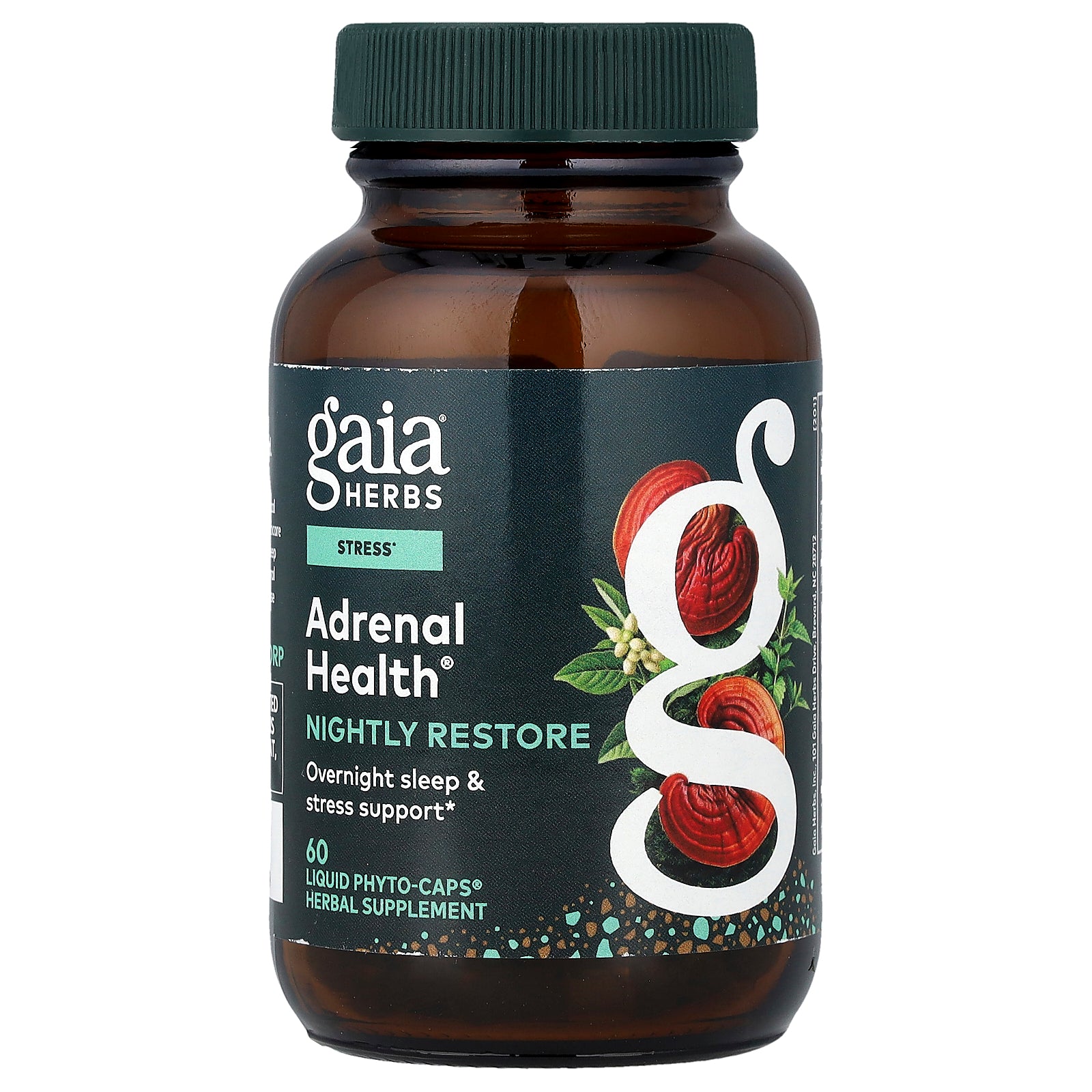Gaia Herbs, Adrenal Health®, Nightly Restore, 60 Liquid Phyto-Caps®