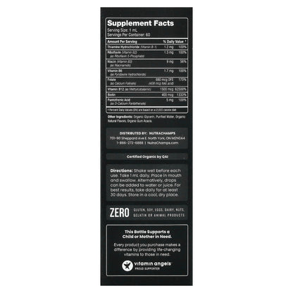 NutraChamps, 8-In-1 B Complex, Raspberry, 2 fl oz (60 ml)