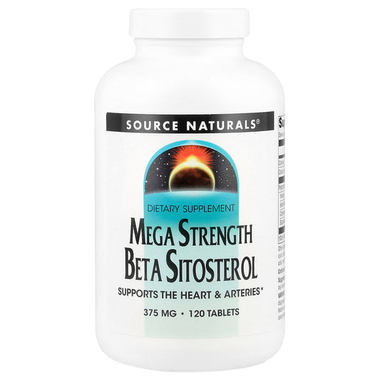 Source Naturals, Mega Strength Beta Sitosterol, 375 mg, 120 Tablets