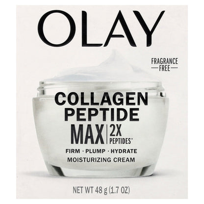 Olay, Collagen Peptide Max, Moisturizing Cream, Fragrance Free, 1.7 oz (48 g)
