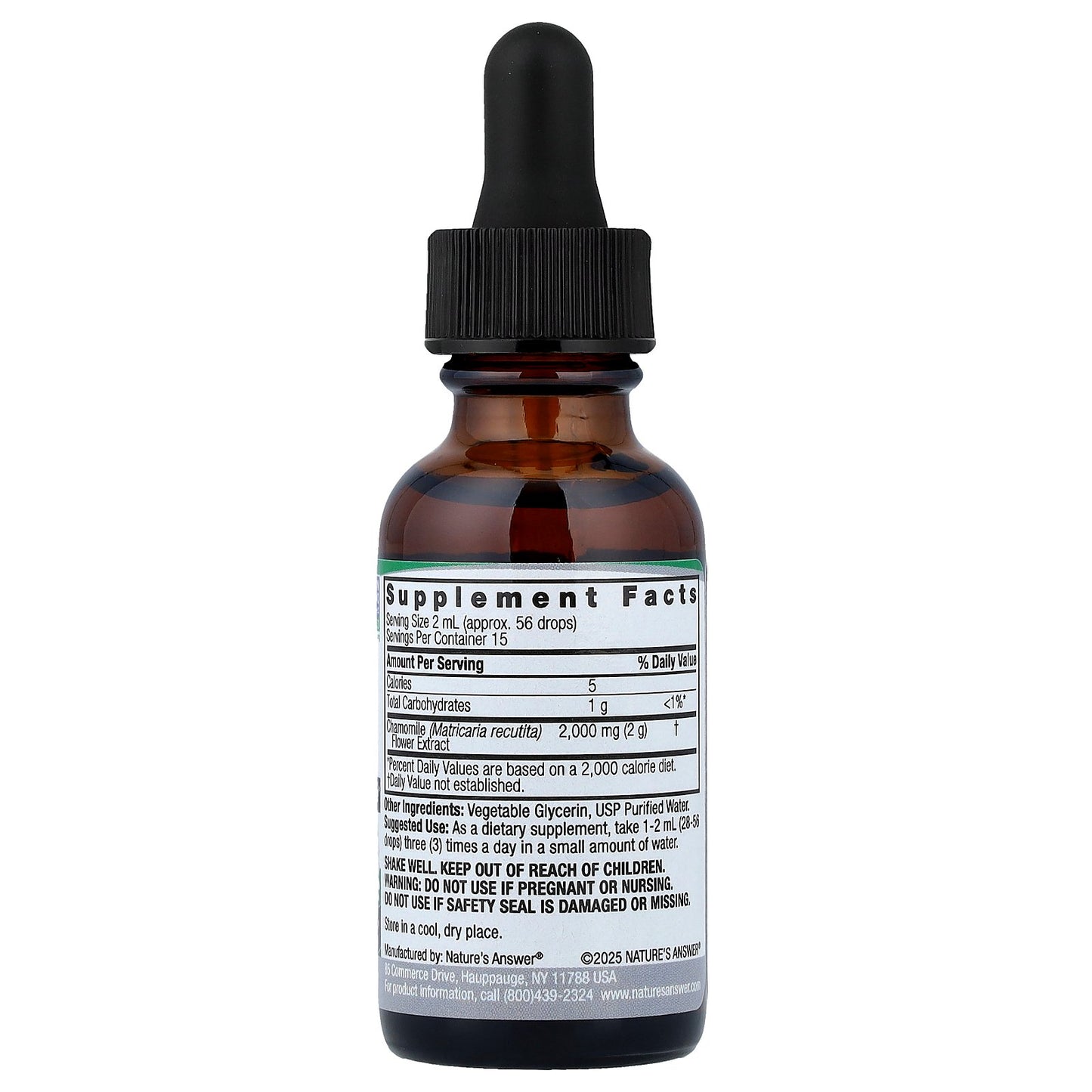 Nature's Answer, Chamomile Extract, Alcohol Free, 1 fl oz (30 ml)