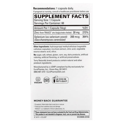 Terry Naturally, Zinc Plus Selenium, 60 Capsules