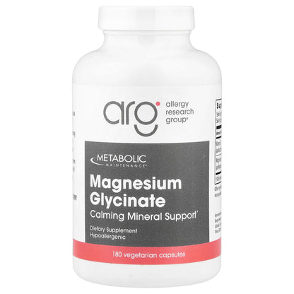 Metabolic Maintenance, Magnesium Glycinate, 180 Vegetarian Capsules