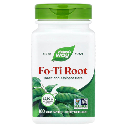 Nature's Way, Fo-Ti Root, 100 Vegan Capsules (610 mg per Capsule)