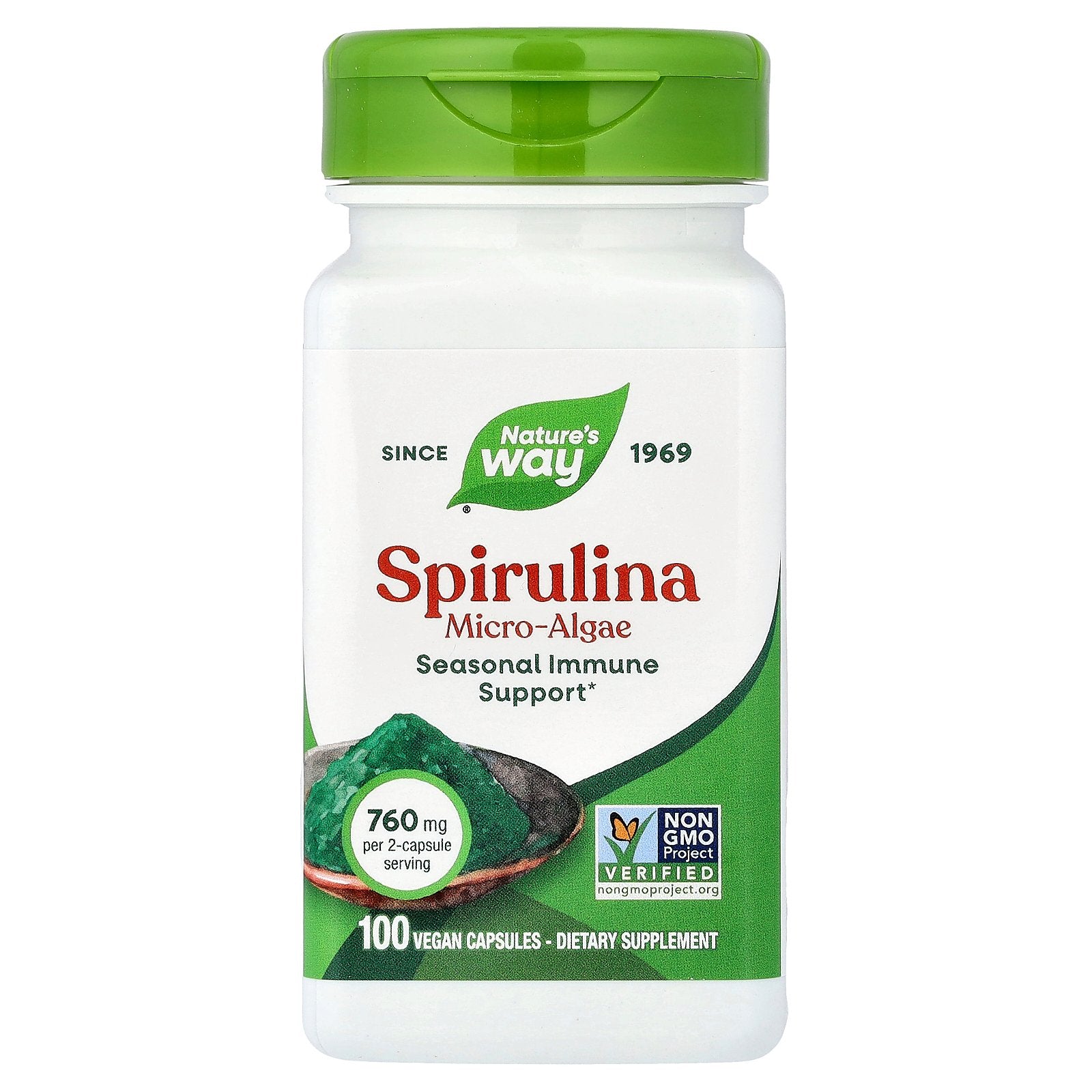 Nature's Way, Spirulina Micro-Algae, 100 Vegan Capsules