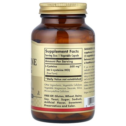Solgar, L-Cysteine, 500 mg, 90 Vegetable Capsules