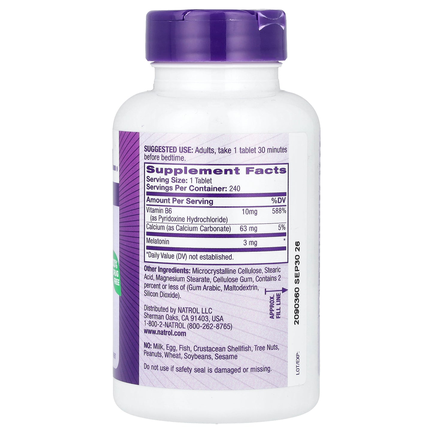 Natrol, Melatonin, 3 mg, 240 Tablets