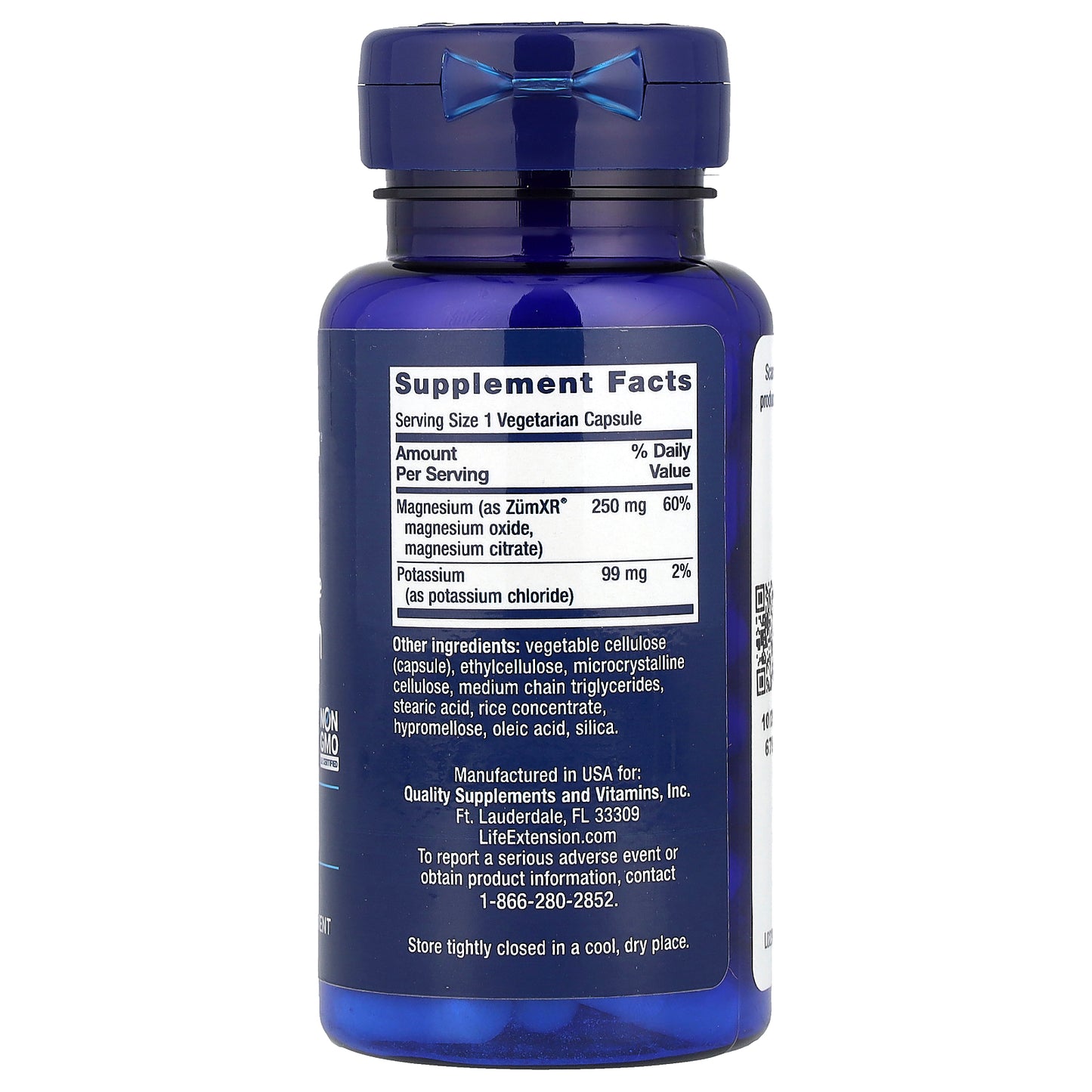 Life Extension, Potassium with Extend-Release Magnesium, 60 Vegetarian Capsules