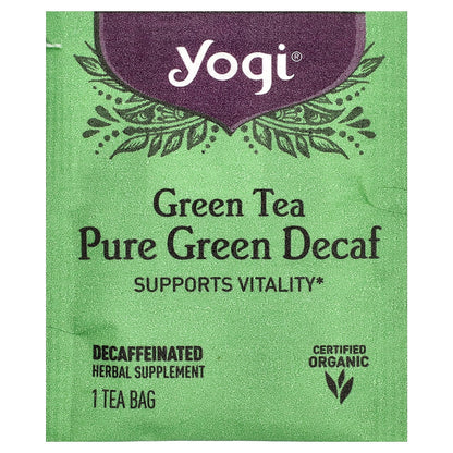 Yogi Tea, Green Tea Pure Green, Decaf, 16 Tea Bags, 1.09 oz (31 g)