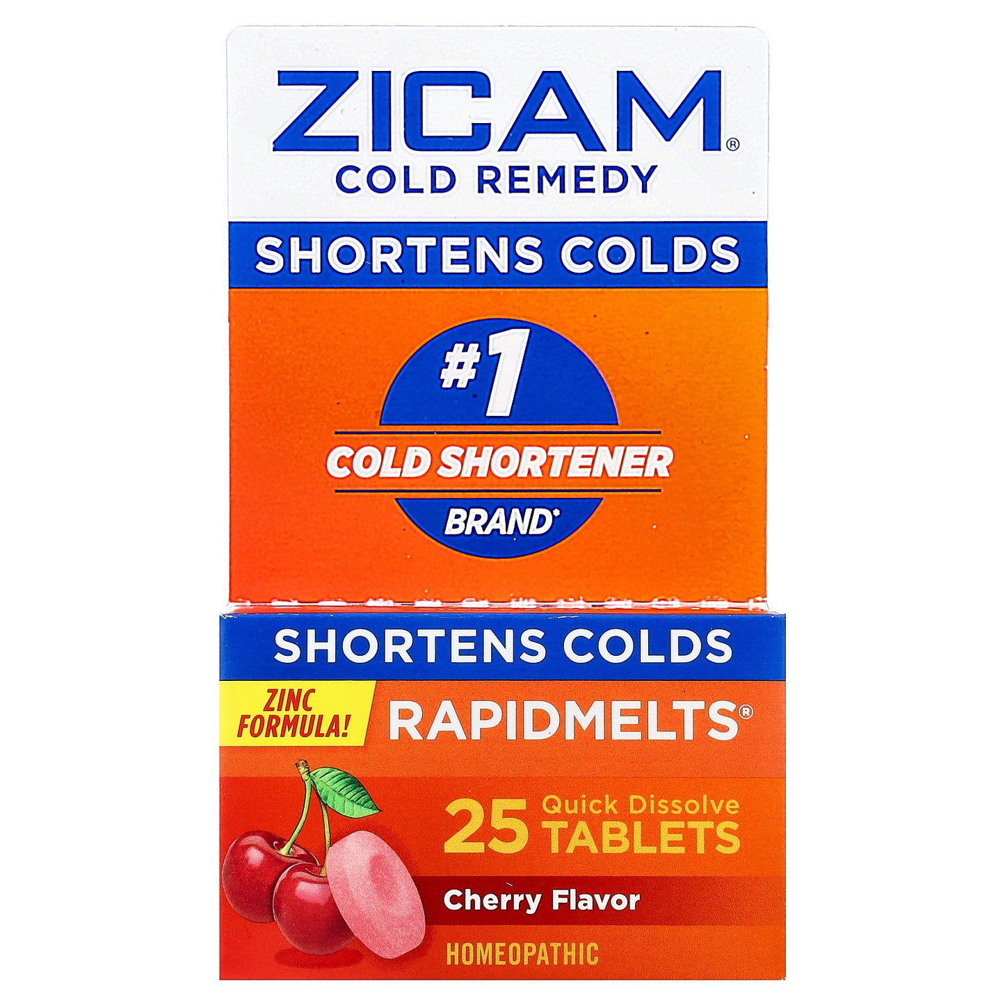 Zicam, Cold Remedy, RapidMelts®, Cherry, 25 Quick Dissolve Tablets