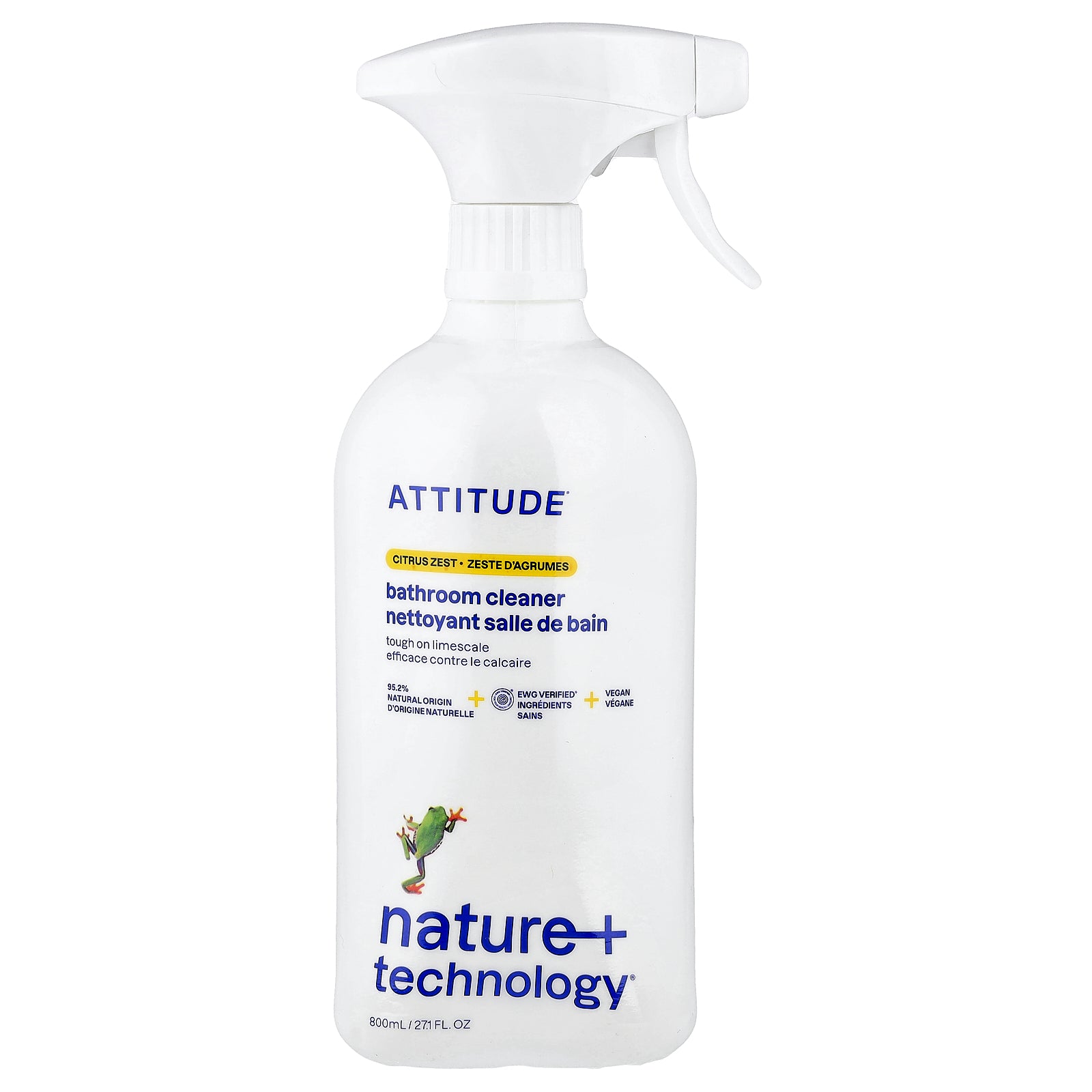 ATTITUDE, Bathroom Cleaner, Citrus Zest, 27.1 fl oz (800 ml)
