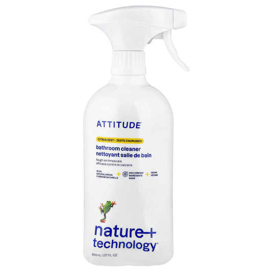 ATTITUDE, Bathroom Cleaner, Citrus Zest, 27.1 fl oz (800 ml)
