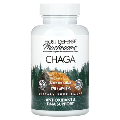 Host Defense, Mushrooms, Chaga, 1 g, 120  Capsules