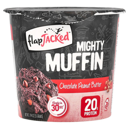 FlapJacked, Mighty Muffin, Chocolate Peanut Butter, 1.94 oz (55 g)