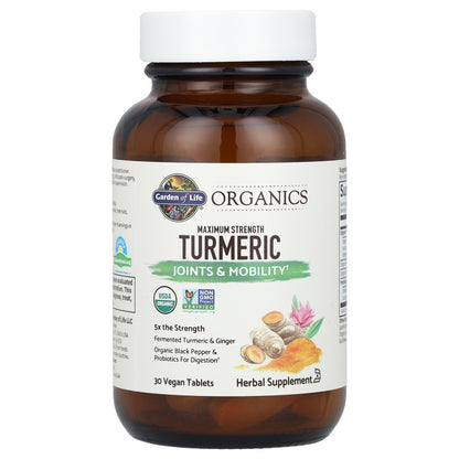 Garden of Life, Turmeric, Maximum Strength, 30 Vegan Tablets