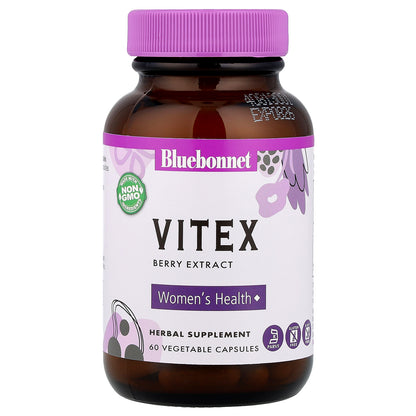 Bluebonnet Nutrition, Vitex Berry Extract, 60 Vegetable Capsules (225 mg per Capsule)