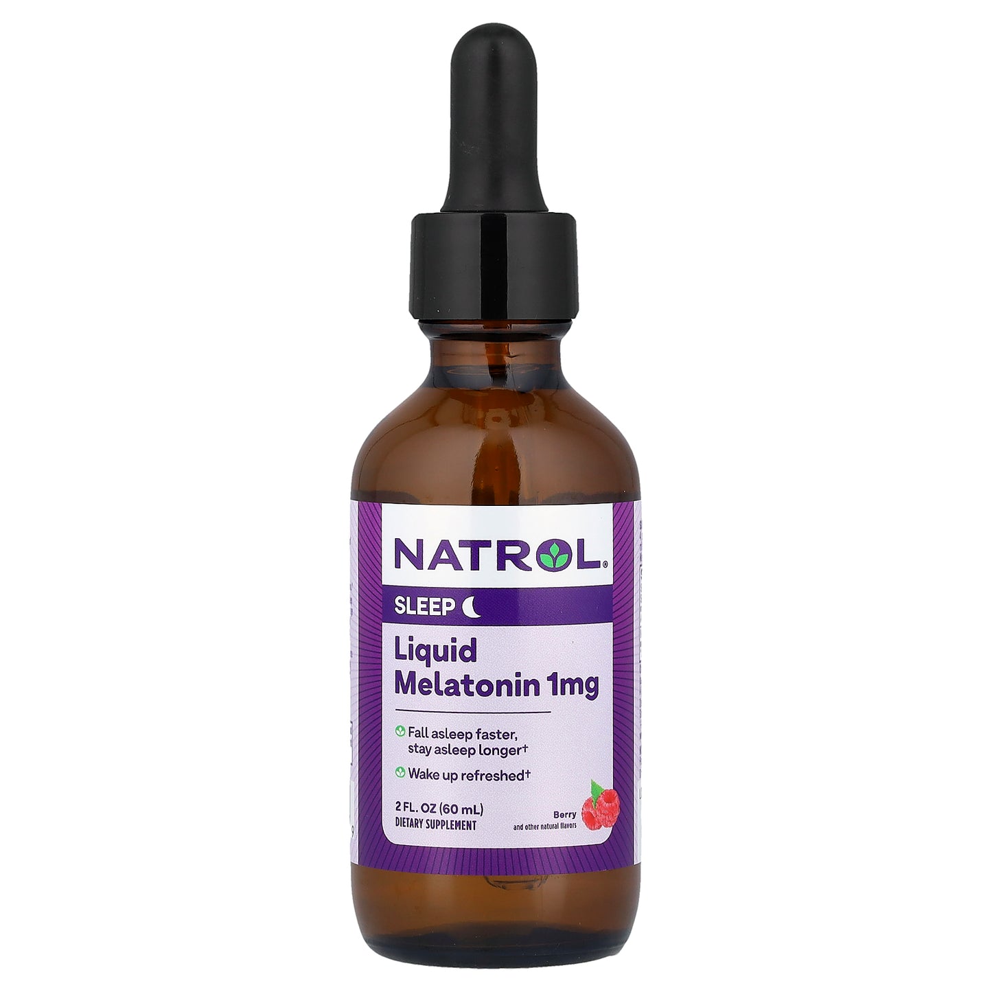 Natrol, Liquid Melatonin, Berry, 1 mg, 2 fl oz (60 ml)