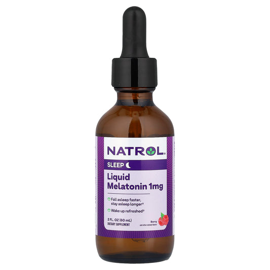 Natrol, Liquid Melatonin, Berry, 1 mg, 2 fl oz (60 ml)