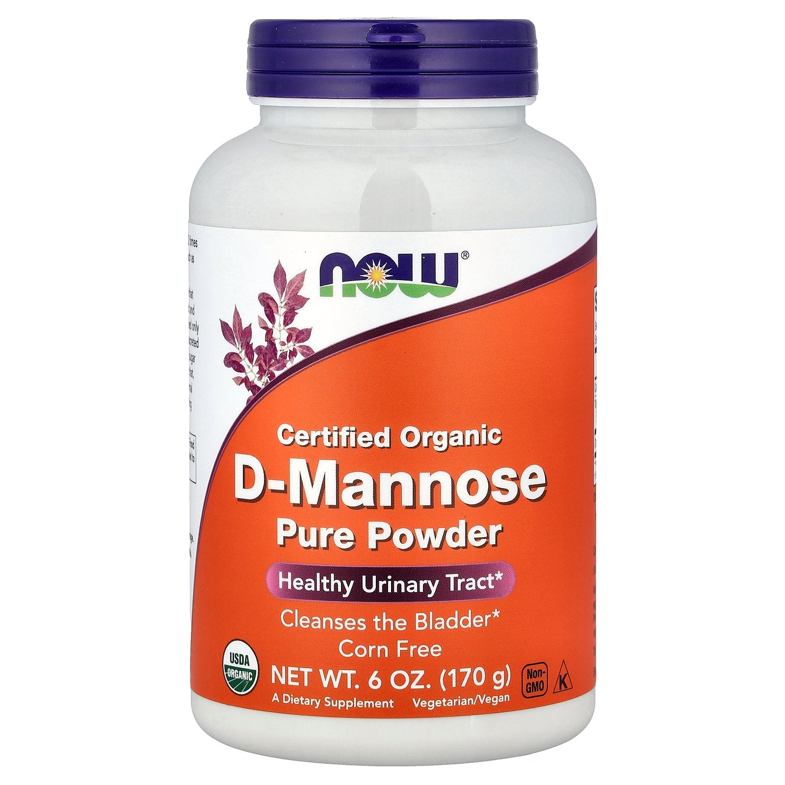 NOW Foods, Certified Organic D-Mannose Pure Powder, 6 oz (170 g)