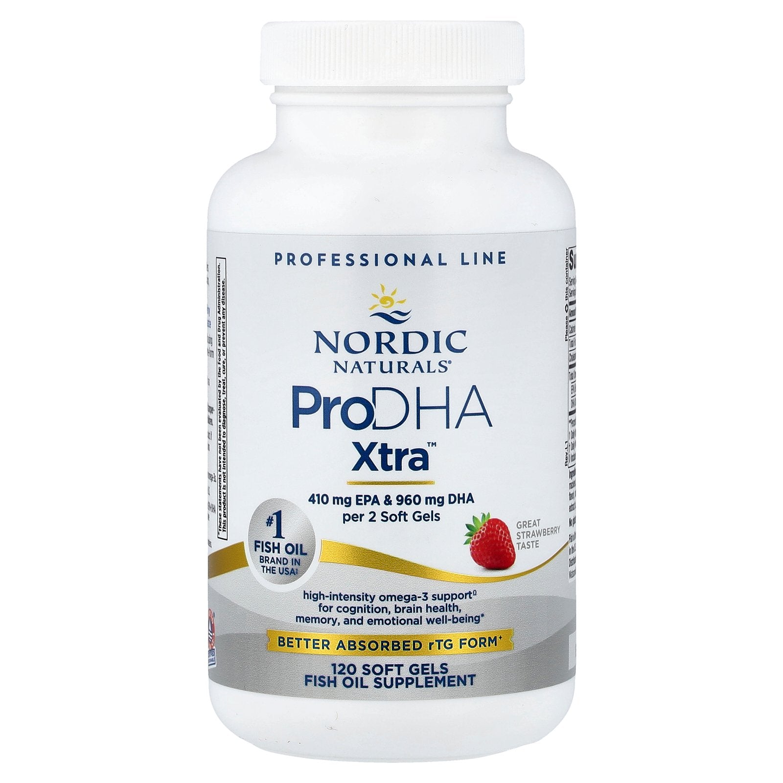 Nordic Naturals, ProDHA Xtra™, Strawberry, 120 Soft Gels