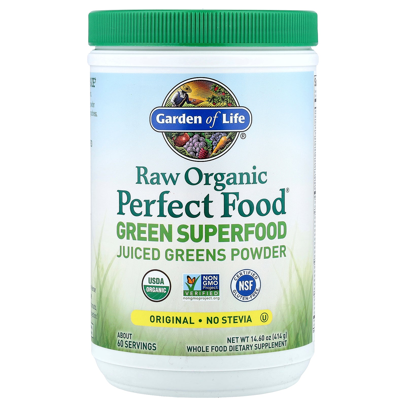 Garden of Life, Raw Organic Perfect Food®, Green Superfood, Juiced Greens Powder, Original, 14.6 oz (414 g)