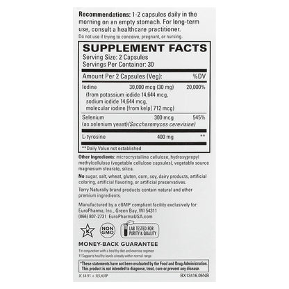 Terry Naturally, Thyroid Care™ Plus with Selenium, 60 Capsules