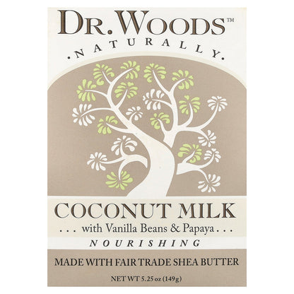 Dr. Woods, Nourishing Bar Soap, Coconut Milk, 5.25 oz (149 g)