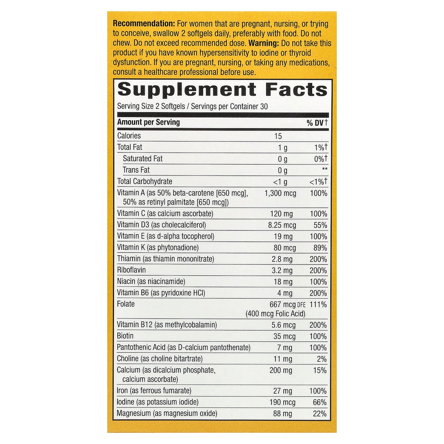 Nature's Way, Alive!® Prenatal Premium Multivitamin, Berry, 60 Vegan Softgels